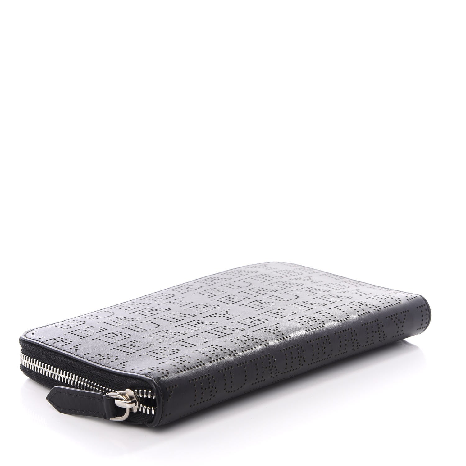 Burberry Calfskin Perforated Zip Around Wallet Black 3 of 8