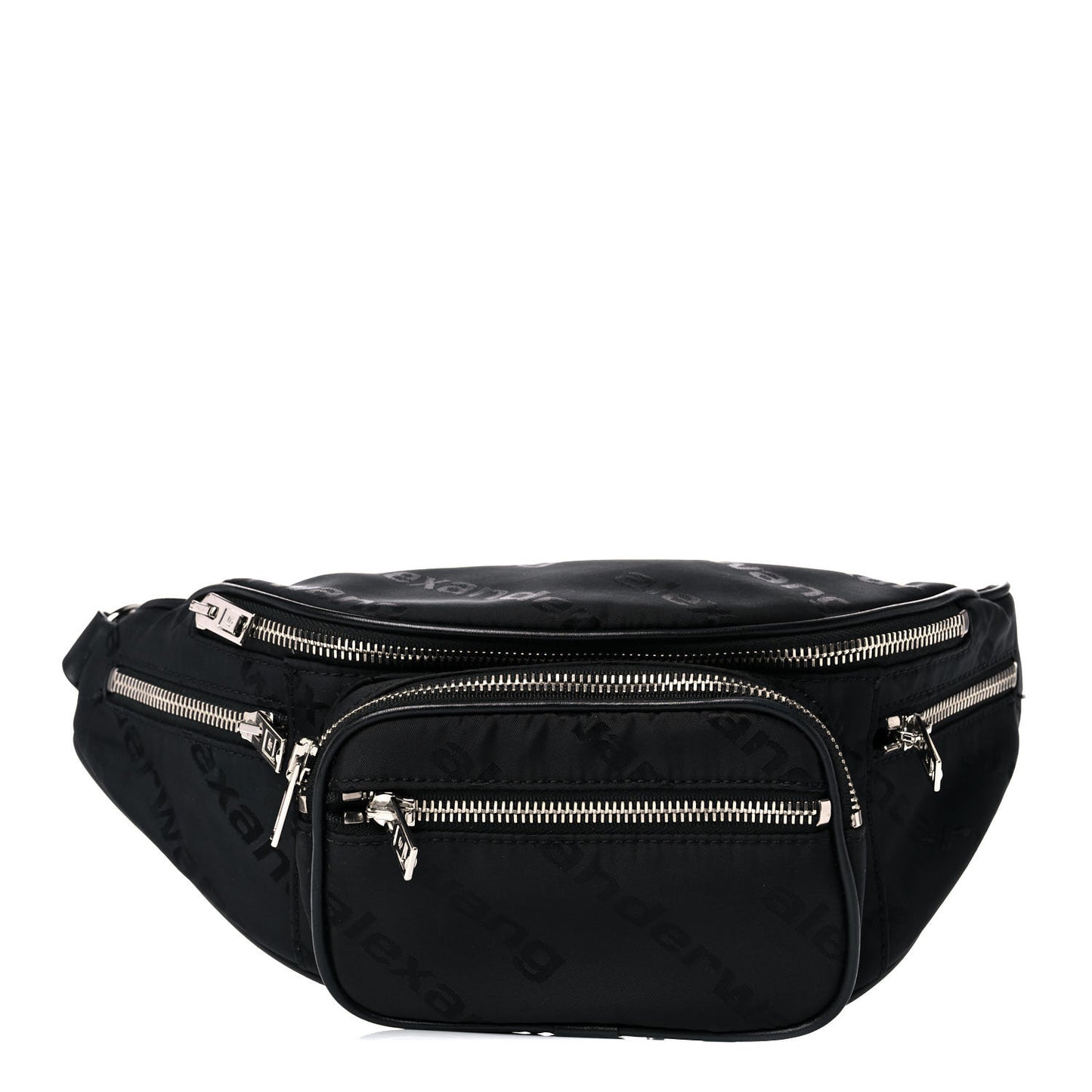 Nylon Logo Printed Attica Belt Bag Black