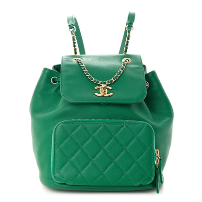 Chanel Caviar Quilted Business Affinity Backpack Green 1 of 11