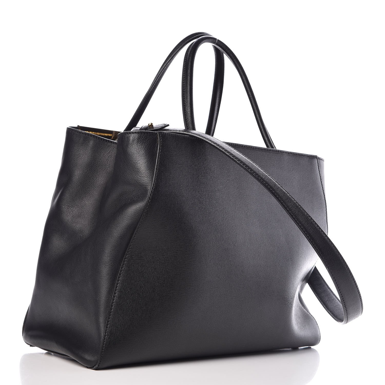 Fendi Vitello Elite Regular 2Jours Tote Black 4 of 13