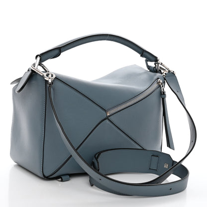 Loewe Calfskin Medium Puzzle Bag Stone Blue 3 of 9