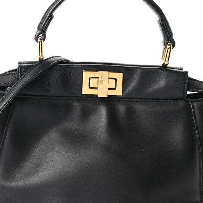 Fendi Nappa Mini Peekaboo Iconic Satchel Black 7 of 9