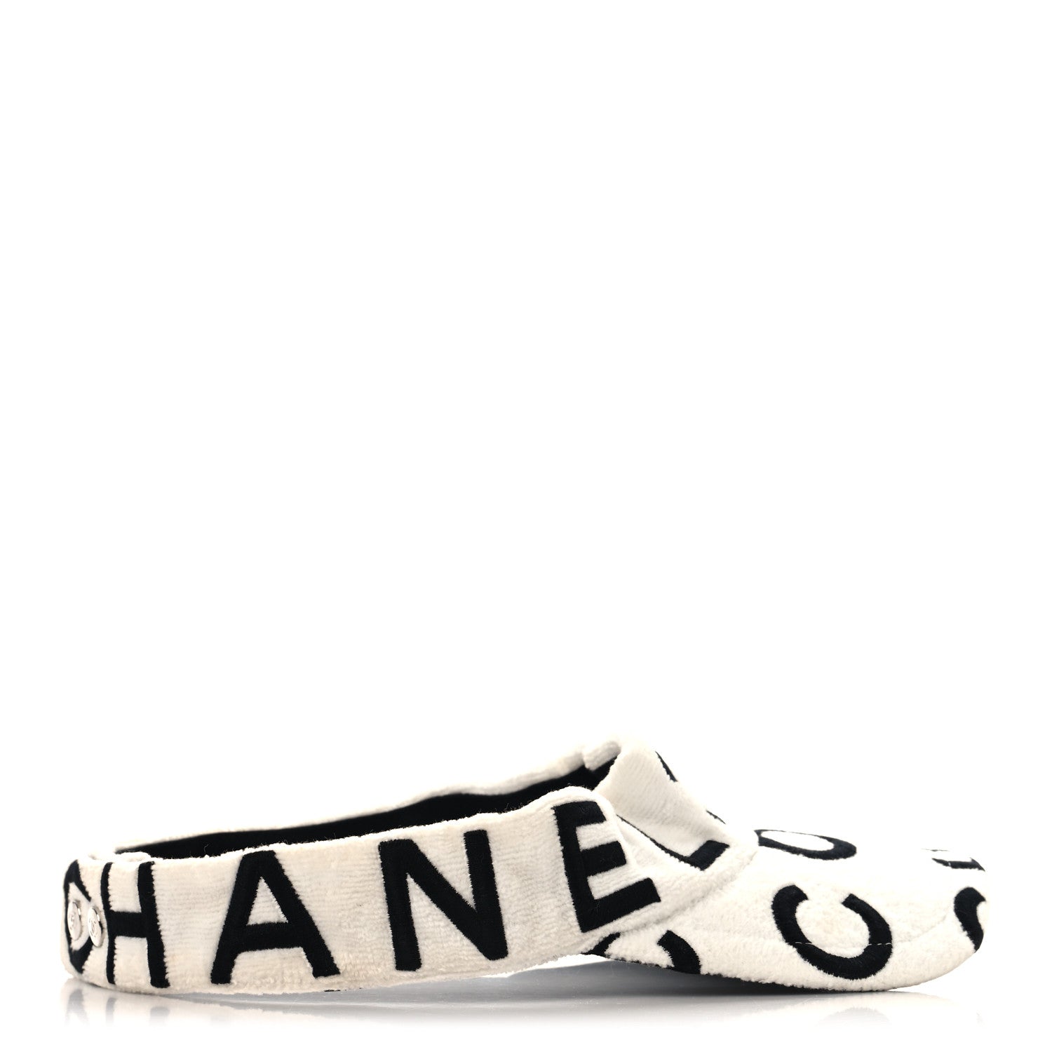 Chanel Terry Cotton Logo CC Visor  Ecru White 6 of 8