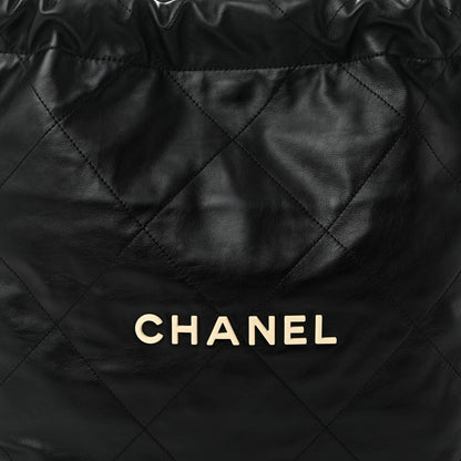 Chanel Shiny Calfskin Quilted Small Chanel 22 Black 9 of 11