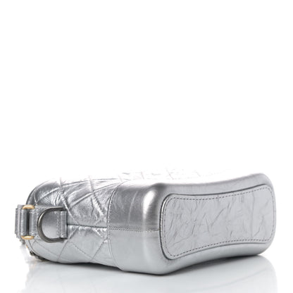 Chanel Metallic Aged Calfskin Quilted Small Gabrielle Hobo Silver 3 of 5