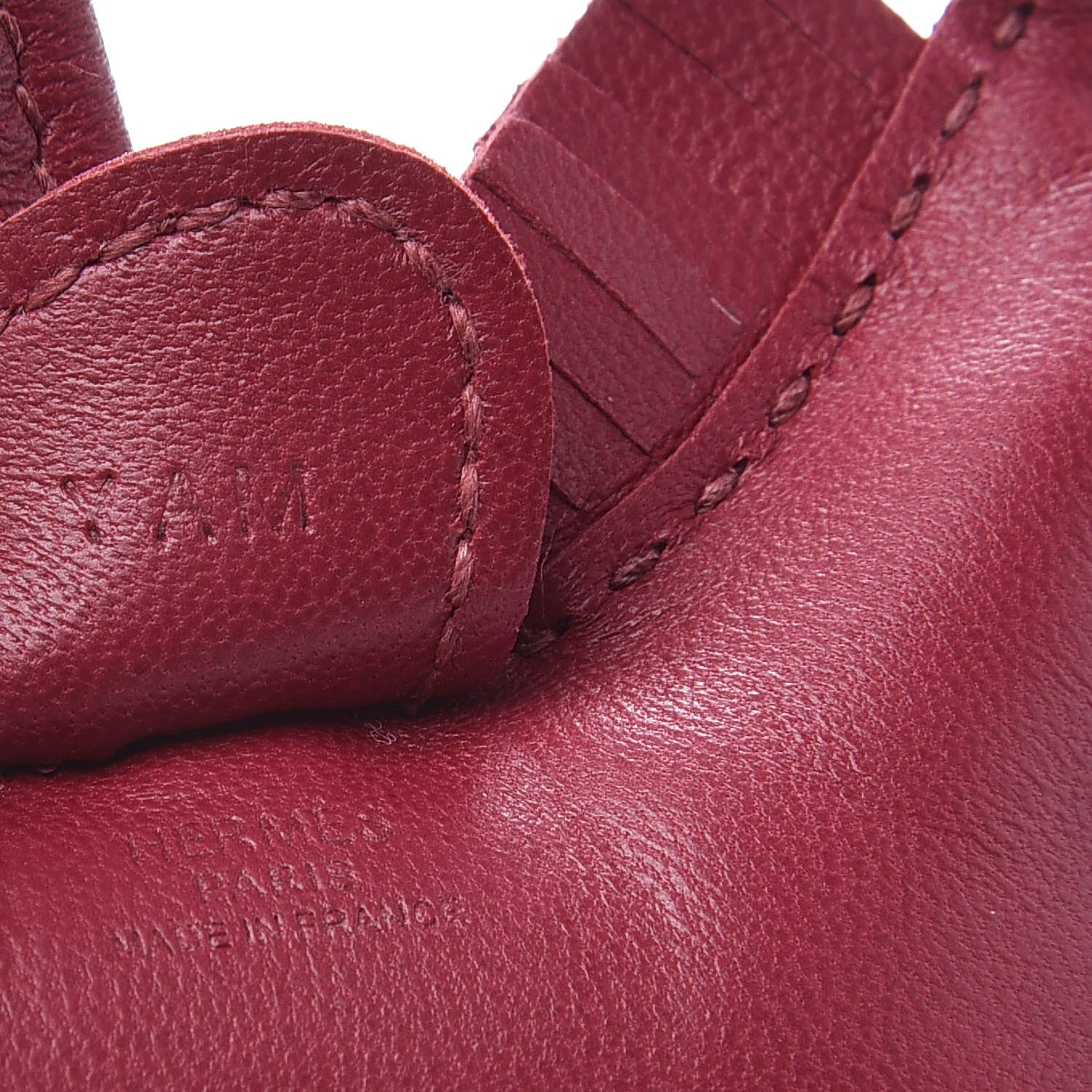 Hermes Milo Lambskin Grigri Rodeo Horse Bag Charm PM Rubis 3 of 4