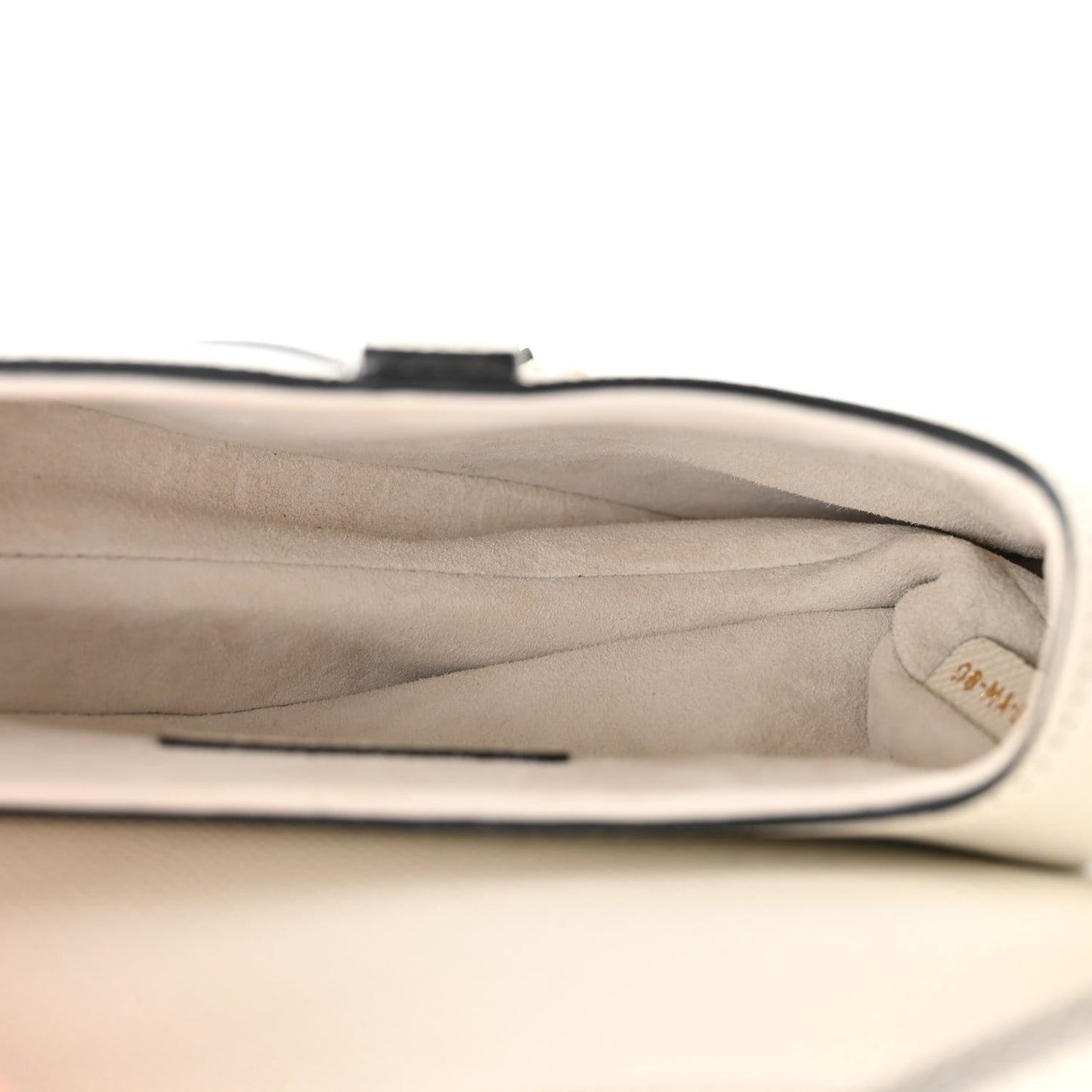 Grained Calfskin Mini Saddle Bag With Strap White