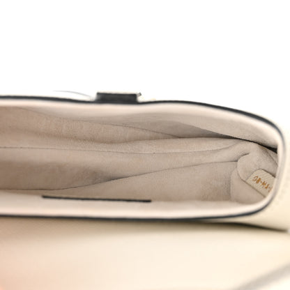 Christian Dior Grained Calfskin Mini Saddle Bag With Strap White 5 of 9