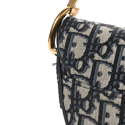 Christian Dior Oblique Saddle Bag Blue 10 of 10
