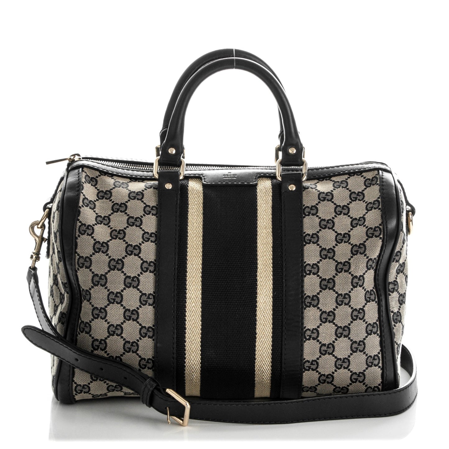 Monogram Vintage Web Medium Boston Navy