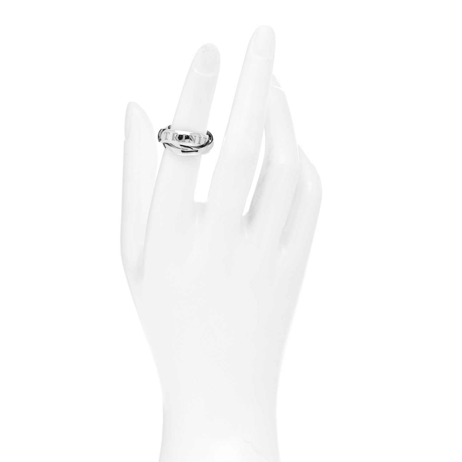 Cartier 18K White Gold Amour Trinity Ring 50 5.25 2 of 4