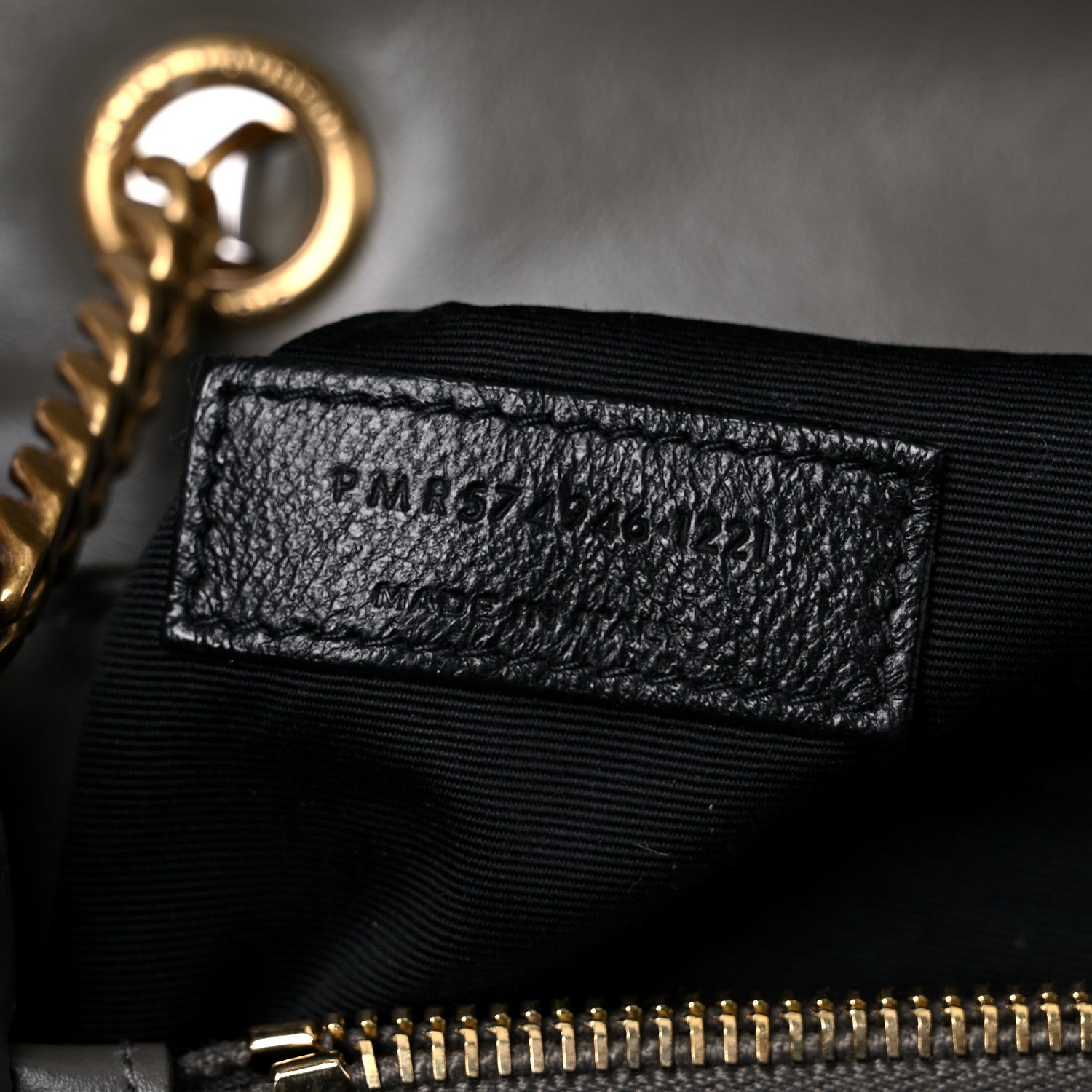 Saint Laurent Calfskin Y Quilted Monogram Medium Loulou Chain Satchel Asphalt 5 of 12