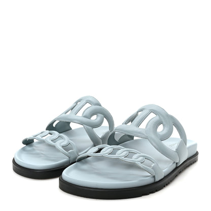 Hermes Nappa Extra Sandals 40 Vert D Eau 4 of 10