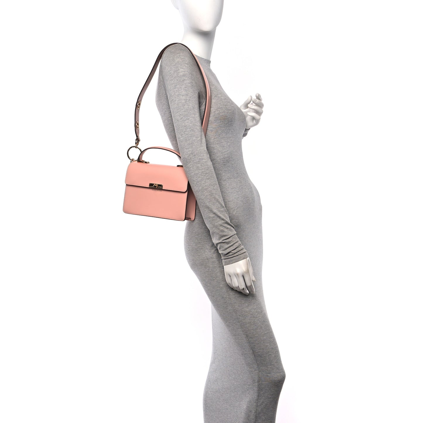 Calfskin The Downtown Shoulder Bag Rose Pink