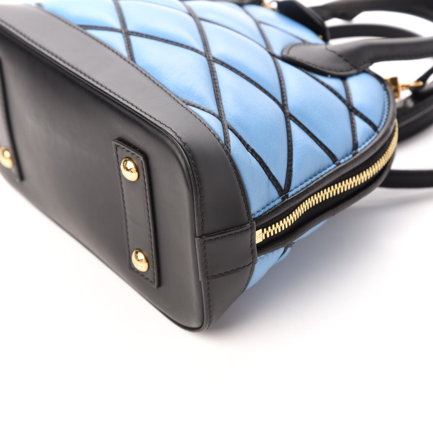 Louis Vuitton Lambskin Malletage Alma BB Bleuet 9 of 13
