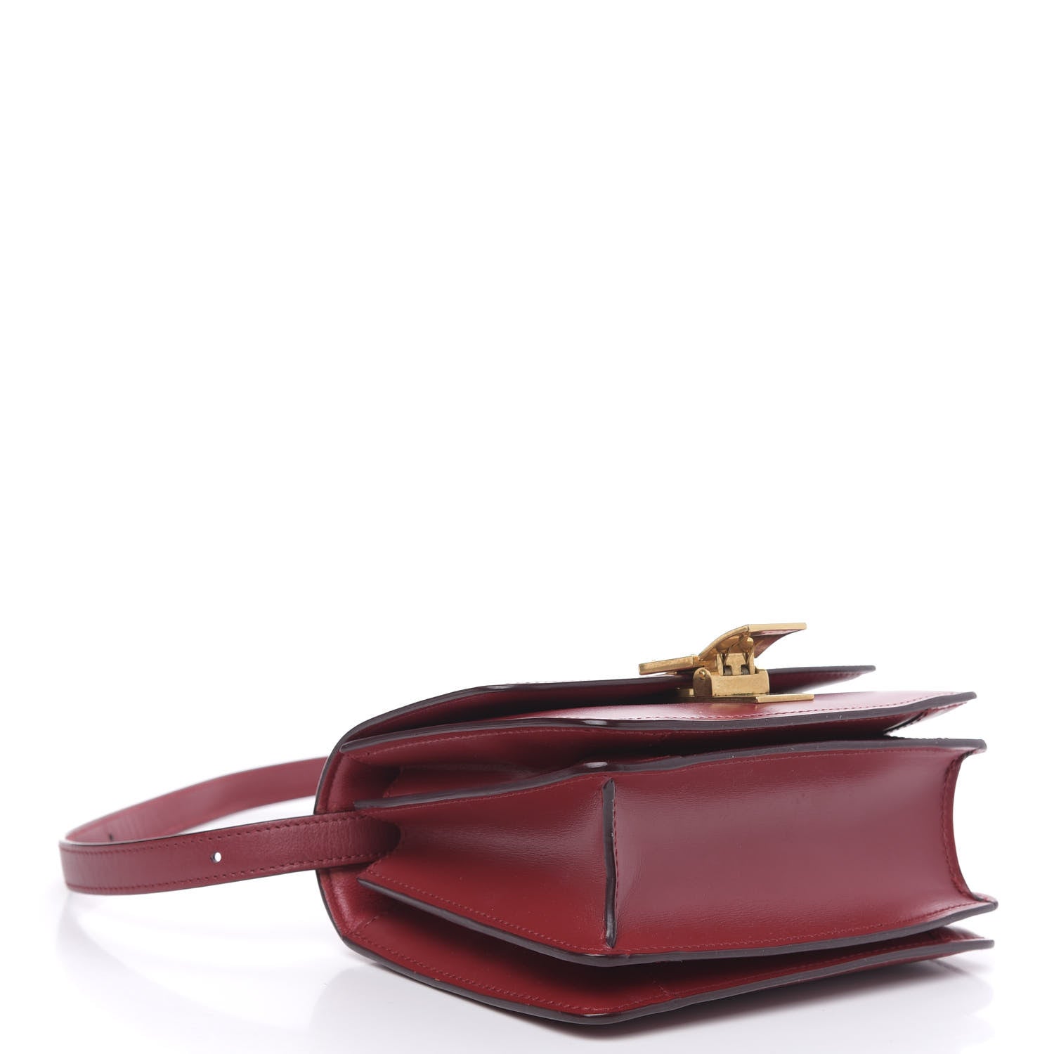 Celine Box Calfskin Small Classic Box Flap Bag Red 4 of 12