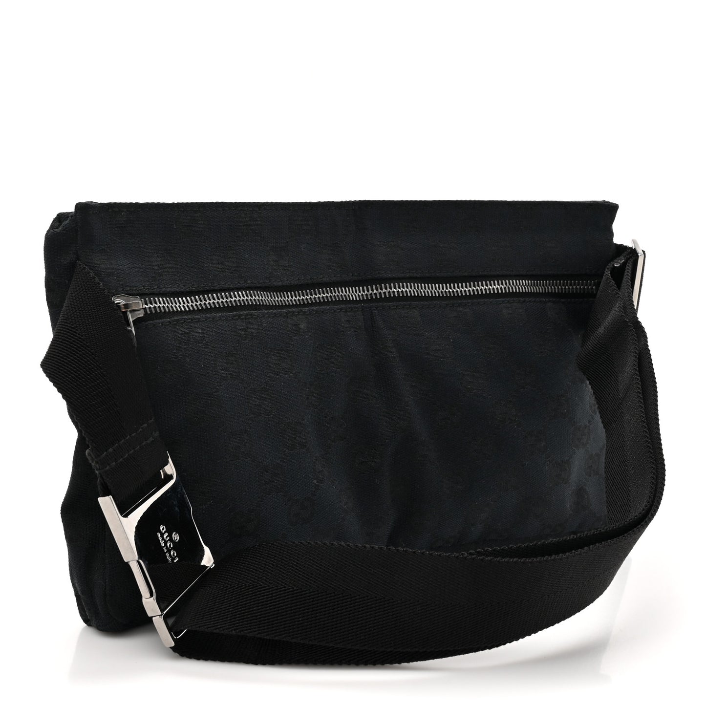 GG Monogram Double Pocket Belt Bag Black