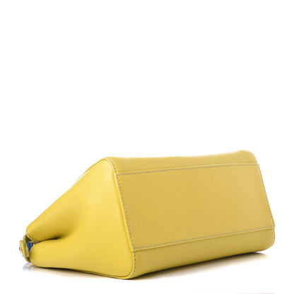 Fendi Nappa Colorblock Mini Peekaboo Iconic Satchel Lime Blue Royal Latte 4 of 8