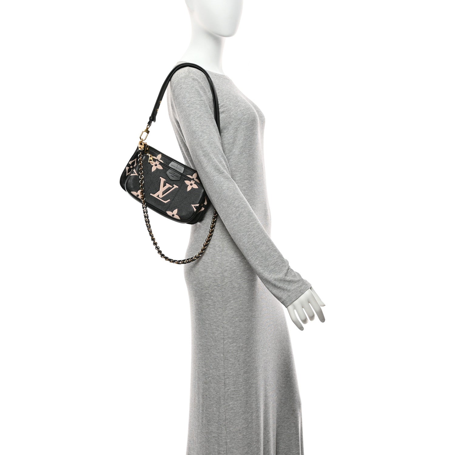 Louis Vuitton Empreinte Monogram Giant Multi Pochette Accessories Black Beige 2 of 11