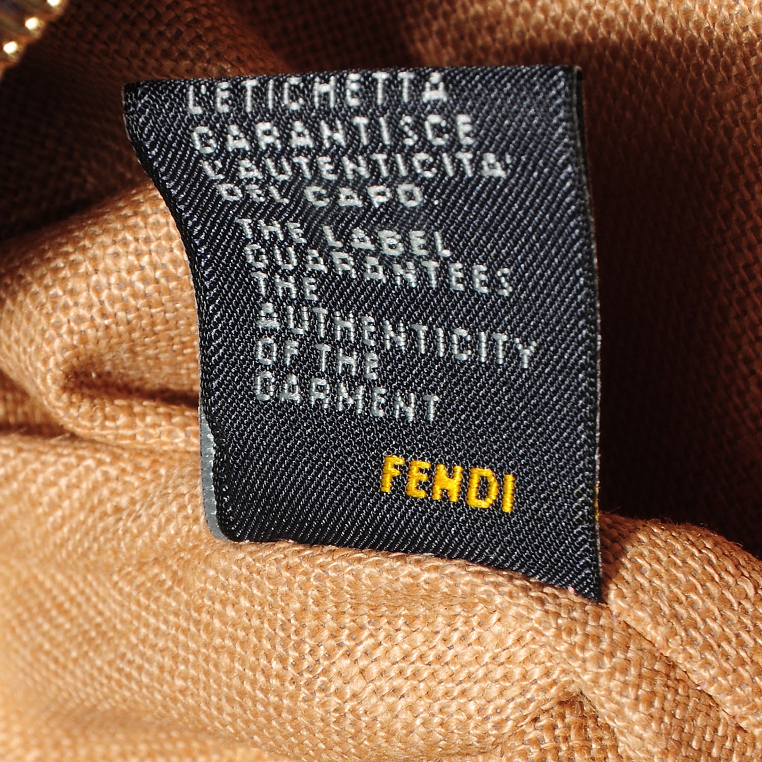 Fendi Zucca Goatskin Spy Bowler Tobacco Bronzo 9 of 9