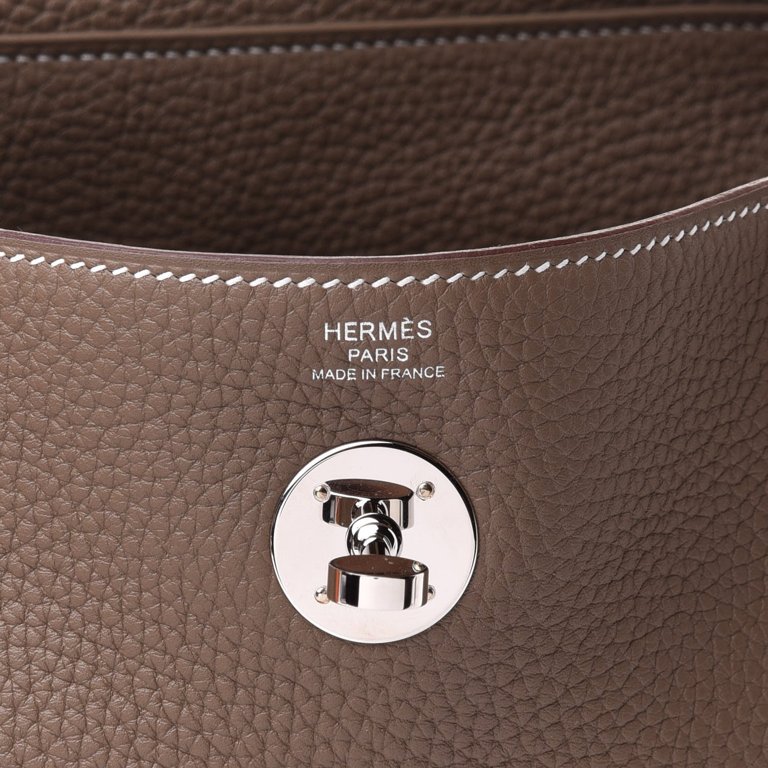 Hermes Taurillon Clemence Lindy 26 Etoupe 6 of 11