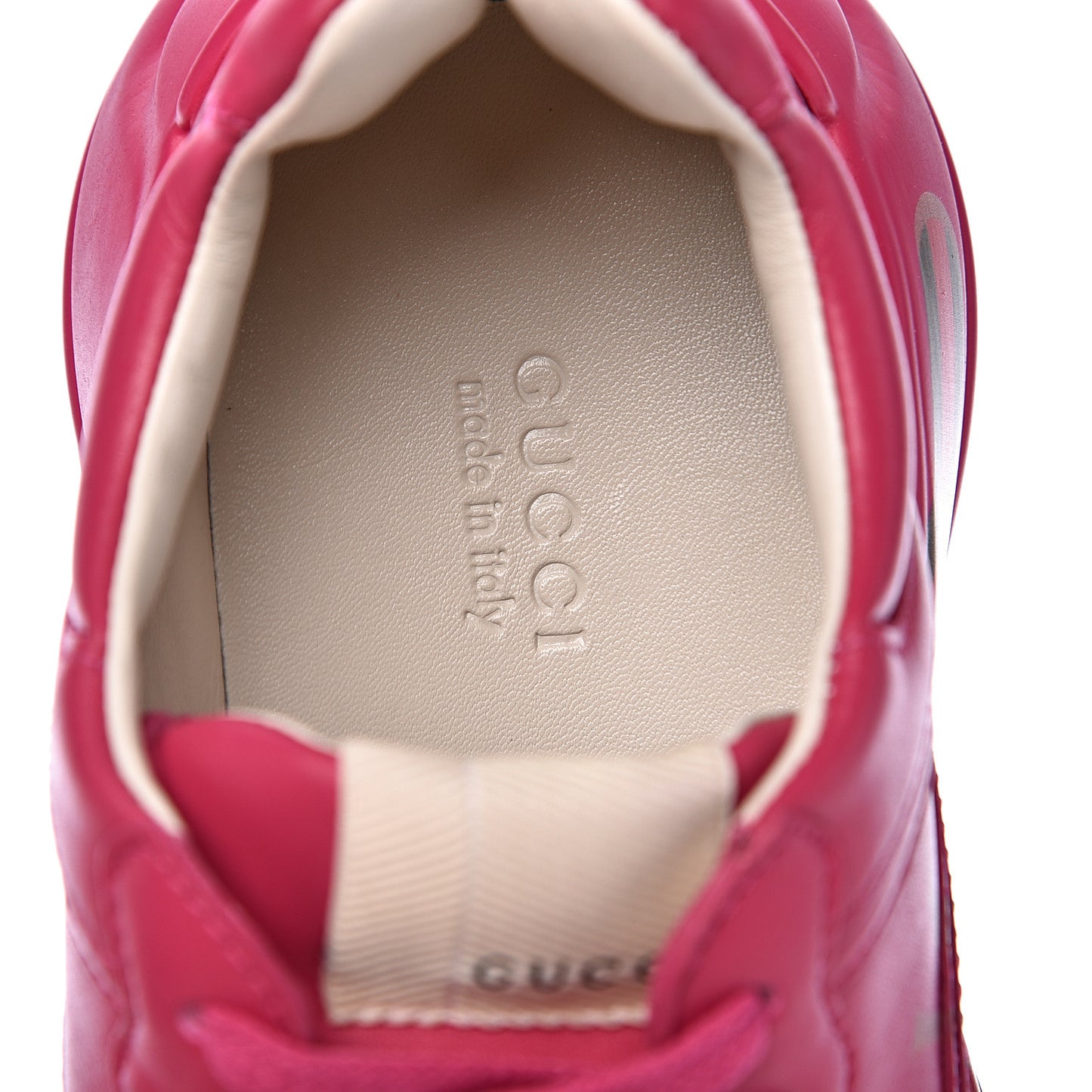 Calfskin Logo Womens Rhyton Sneakers 36.5 Box Pink
