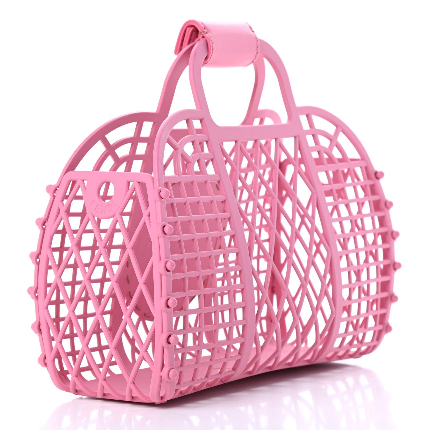 Fendi Recycled Plastic Vitello Liberty Matte Small Fendi Basket Rosa 3 of 11