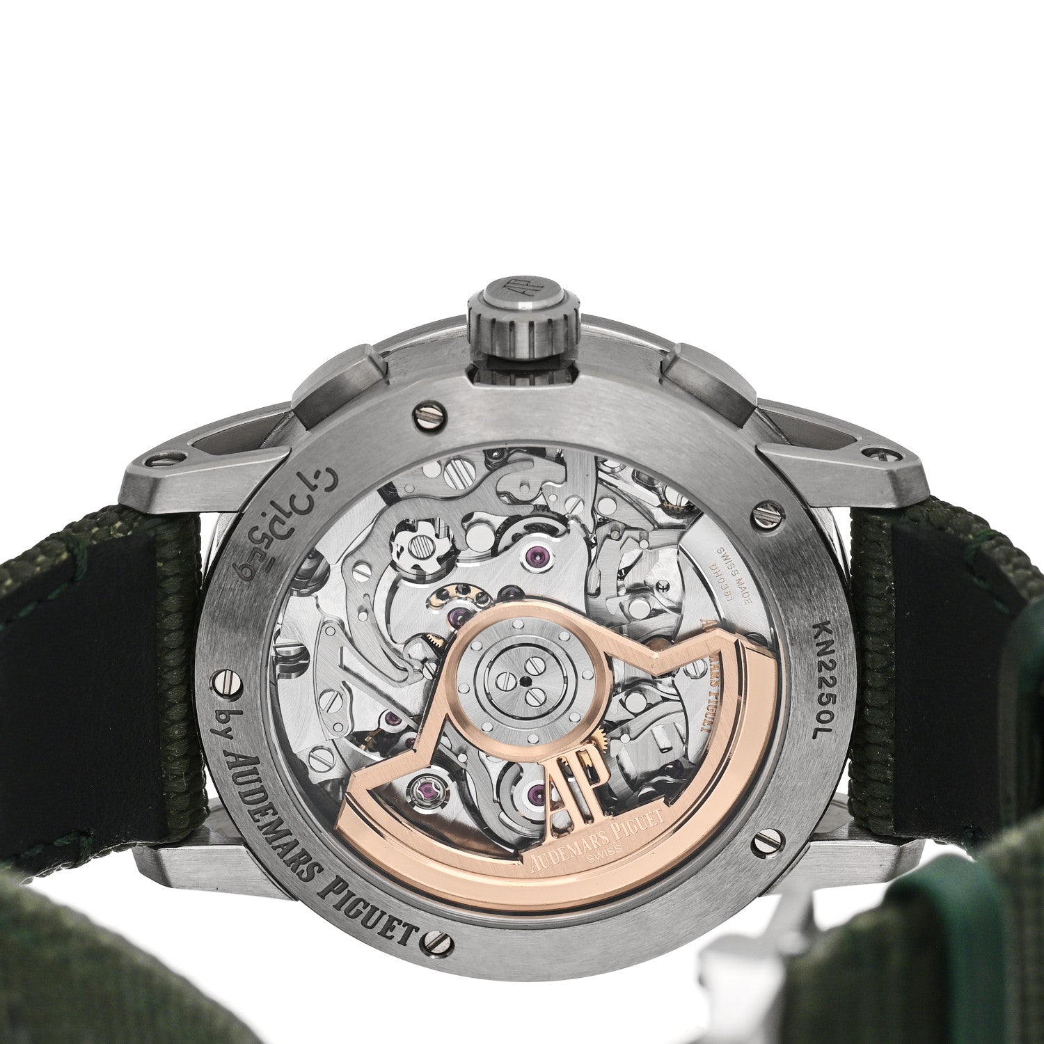 Audemars Piguet Stainless Steel Fabric 41mm Code 11.59 Automatic Watch Green 26393ST.OO.A056KB.01 4 of 5