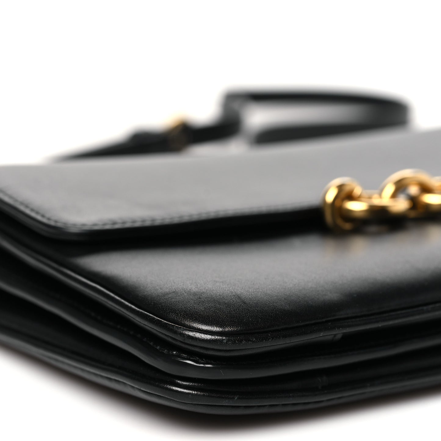 Smooth Calfskin Le Maillon Satchel Black