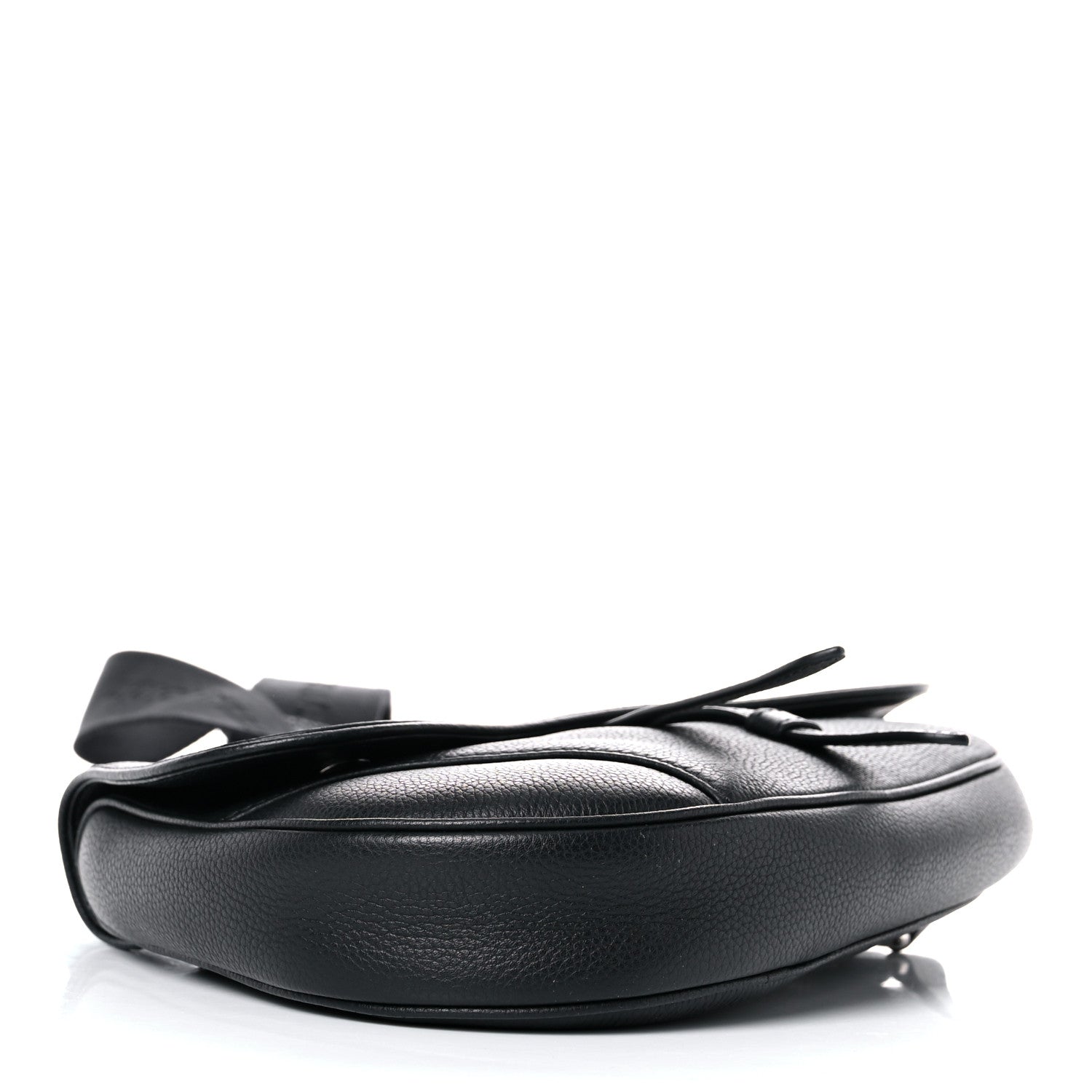 Christian Dior Grained Calfskin Kim Jones Saddle Bag Black 4 of 9