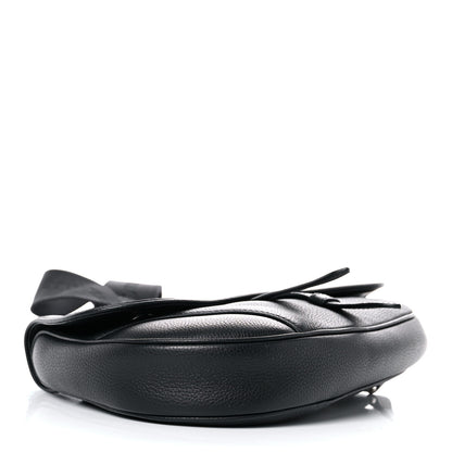Christian Dior Grained Calfskin Kim Jones Saddle Bag Black 4 of 9