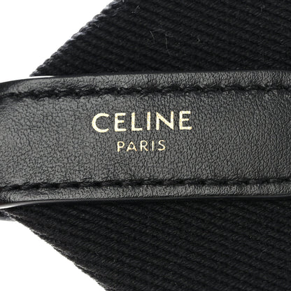 Celine Jacquard Wool Logo Short Strap Black Beige 3 of 6