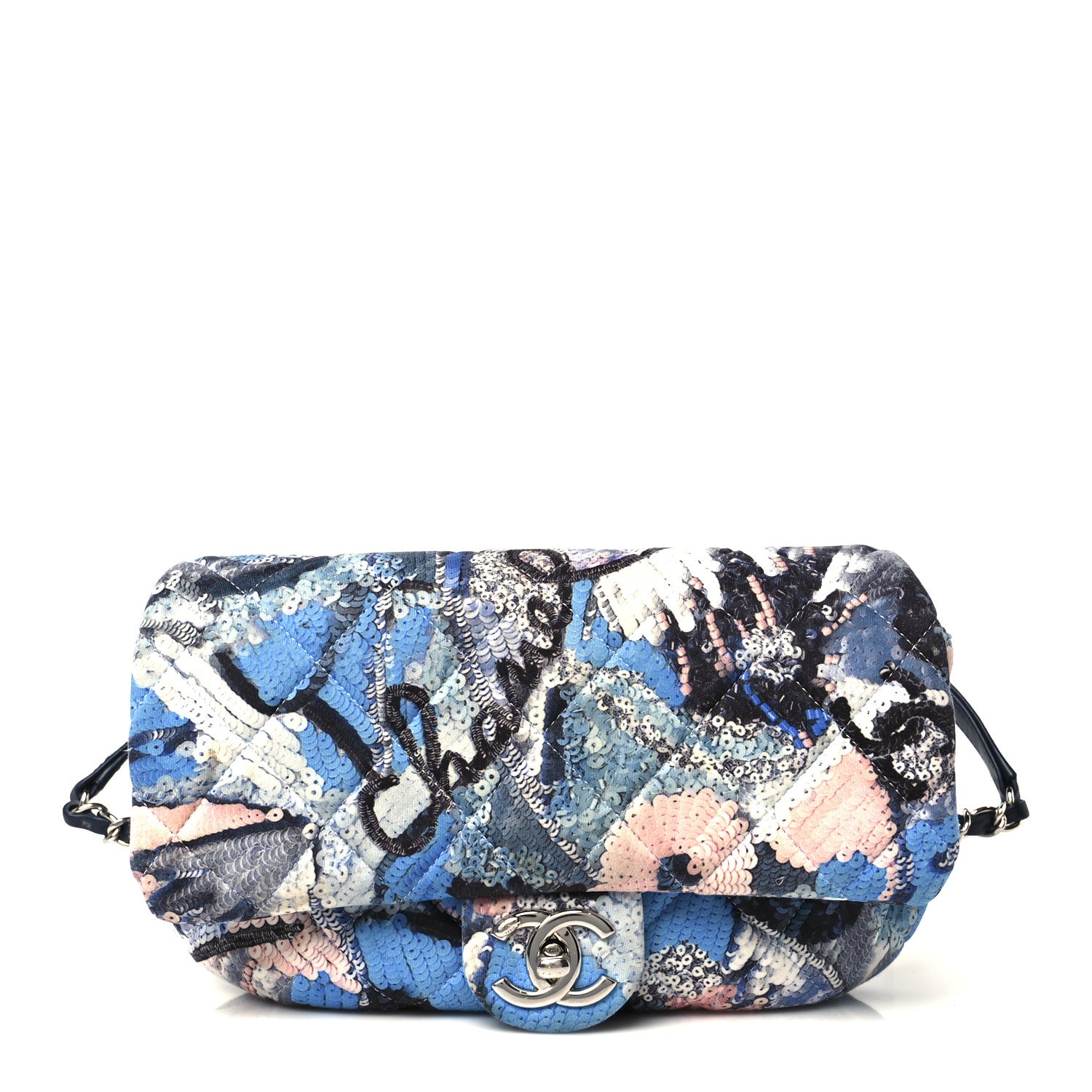 Chanel Canvas Sequin Print Quilted Waist Bag Multicolor 1 of 11