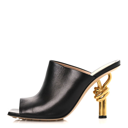 Bottega Veneta Lambskin Knot Mule Sandals 36 Black 1 of 11