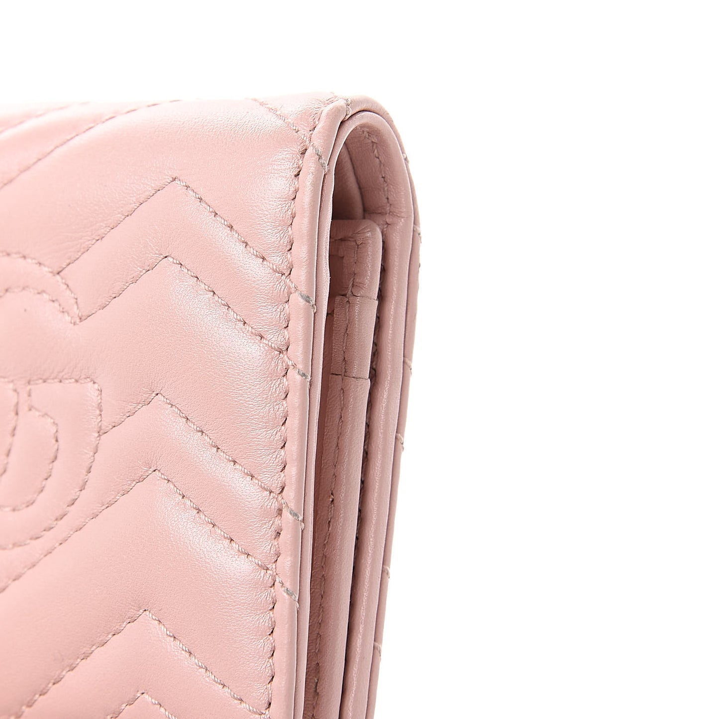 Calfskin Matelasse GG Marmont Card Case Wallet Perfect Pink