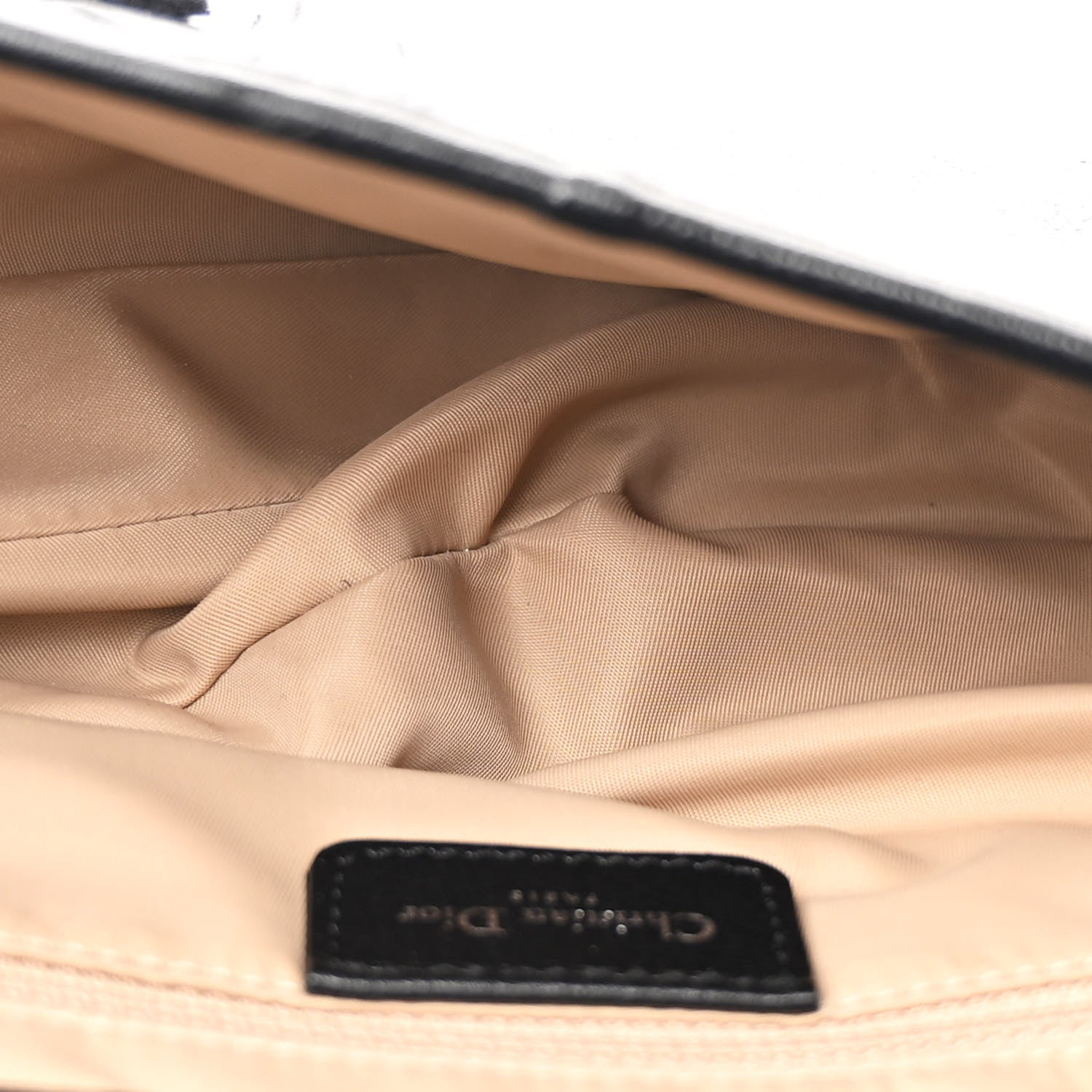 Christian Dior Shiny Goatskin Saddle Bag Black 5 of 12
