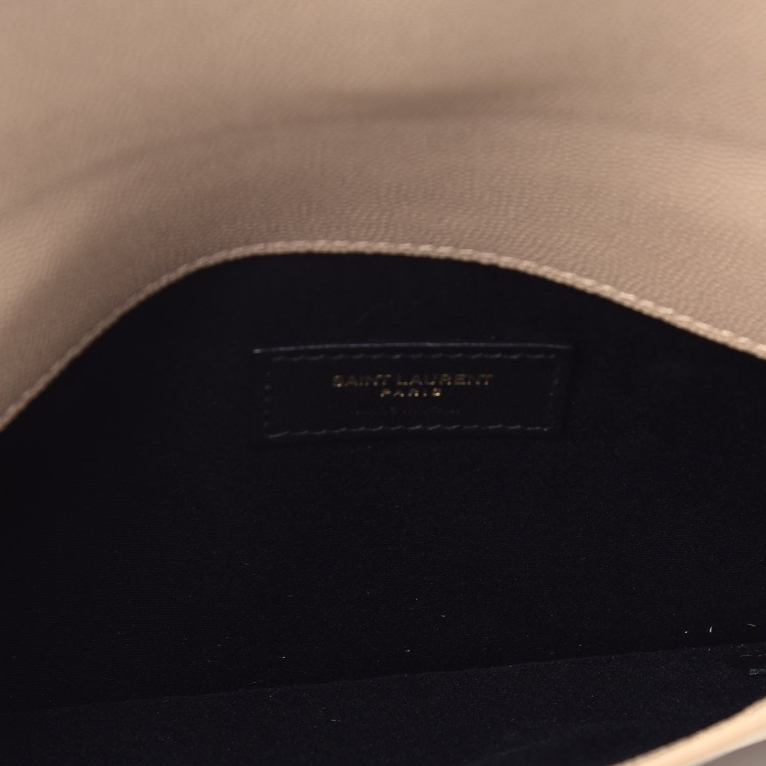 Saint Laurent Grain De Poudre Uptown Pouch Dark Beige 5 of 7
