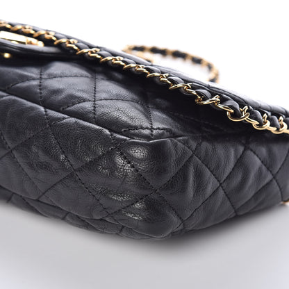 Chanel Calfskin Quilted Medium Chain Me Flap Black 6 of 9