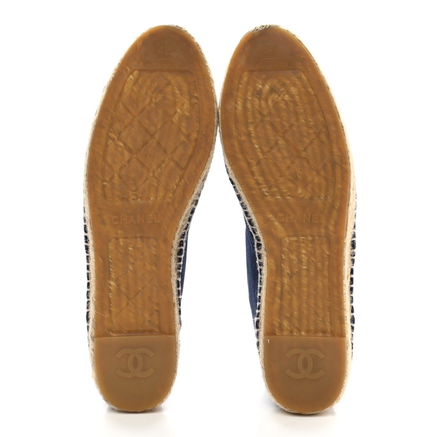 Chanel Suede Lace Up Espadrilles 42 Dark Navy Blue 5 of 13