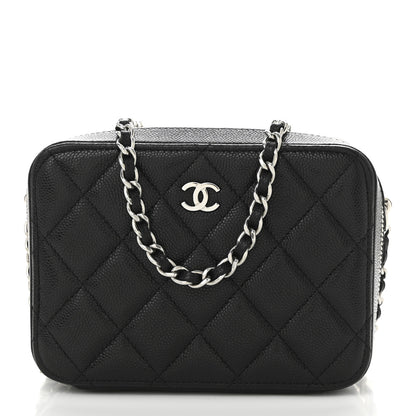 Chanel Caviar Quilted CC Vanity Case With Chain Black 1 of 10