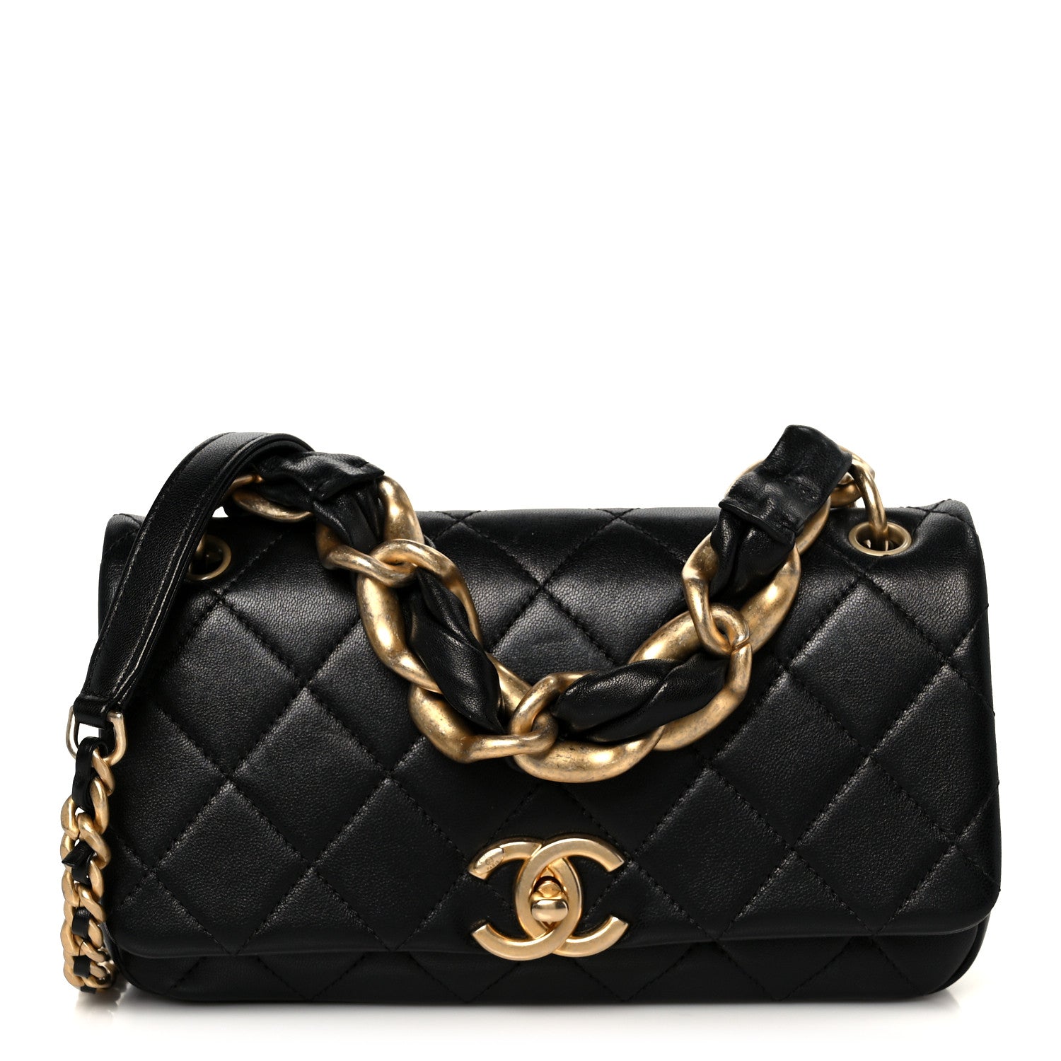Chanel Shiny Lambskin Chain Is More Flap Black 1 of 11
