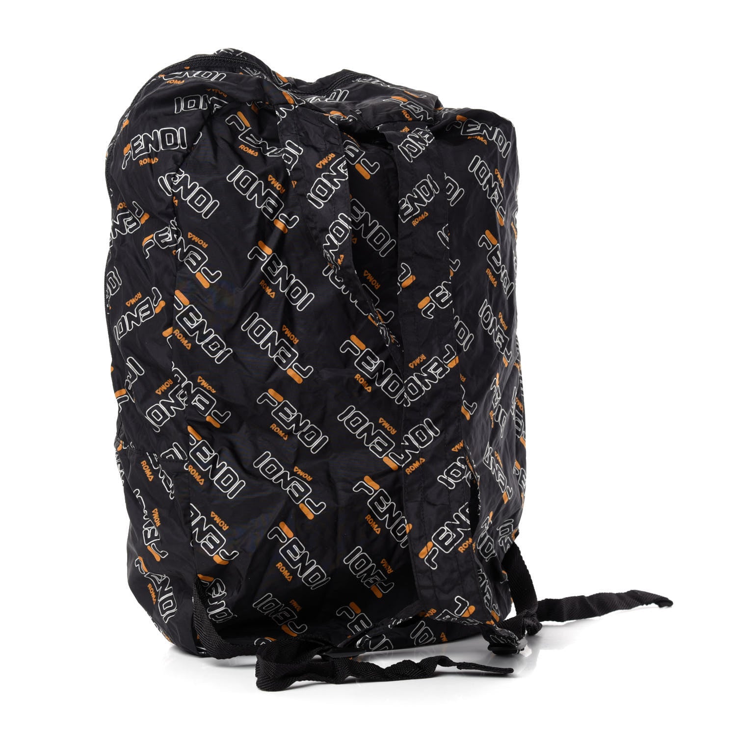 Fendi X FILA Calfskin Mania Backpack Help Bag Charm Black 9 of 11