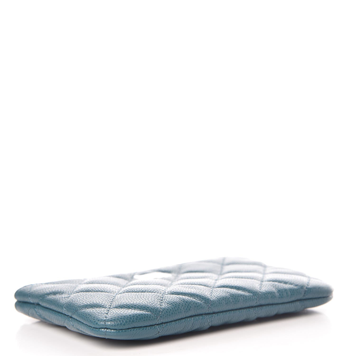 Chanel Caviar Quilted Small Cosmetic Case Dark Turquoise 4 of 8
