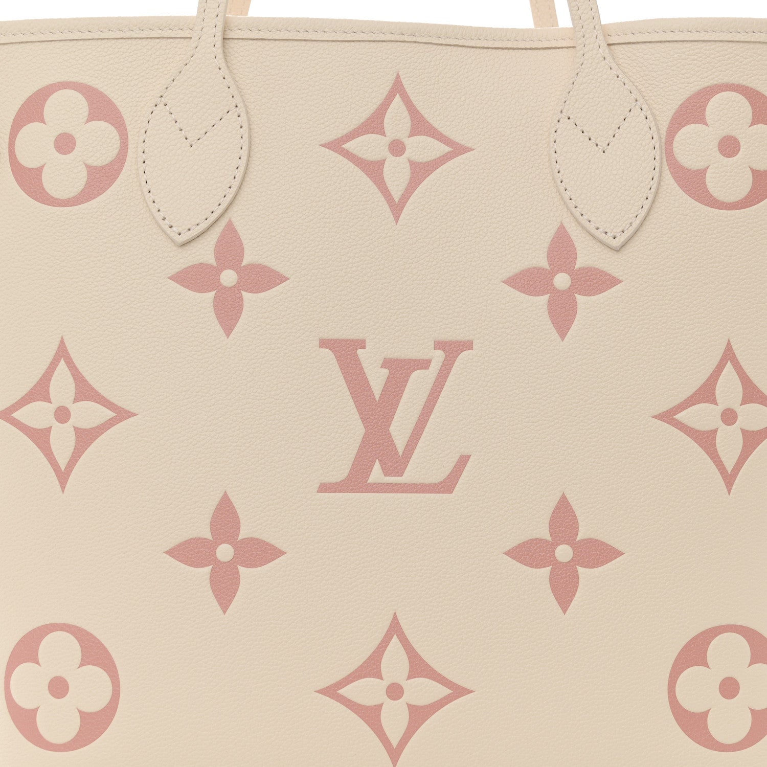 Louis Vuitton Empreinte Monogram Giant Neverfull MM Creme Rose Trianon 8 of 11