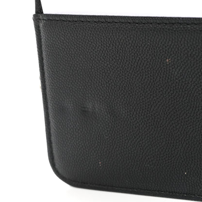 Chanel Caviar Camellia Embossed Wallet On Chain WOC Black 12 of 12