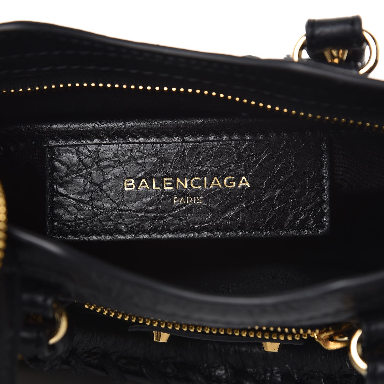Balenciaga Agneau Classic Gold Hardware Nano City Black 6 of 8