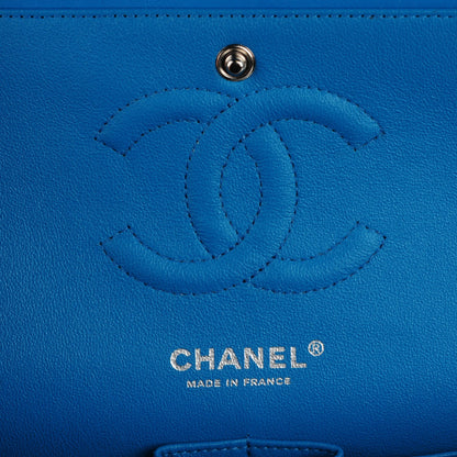 Chanel Patent Calfskin Quilted Medium Double Flap Turquoise 7 of 8