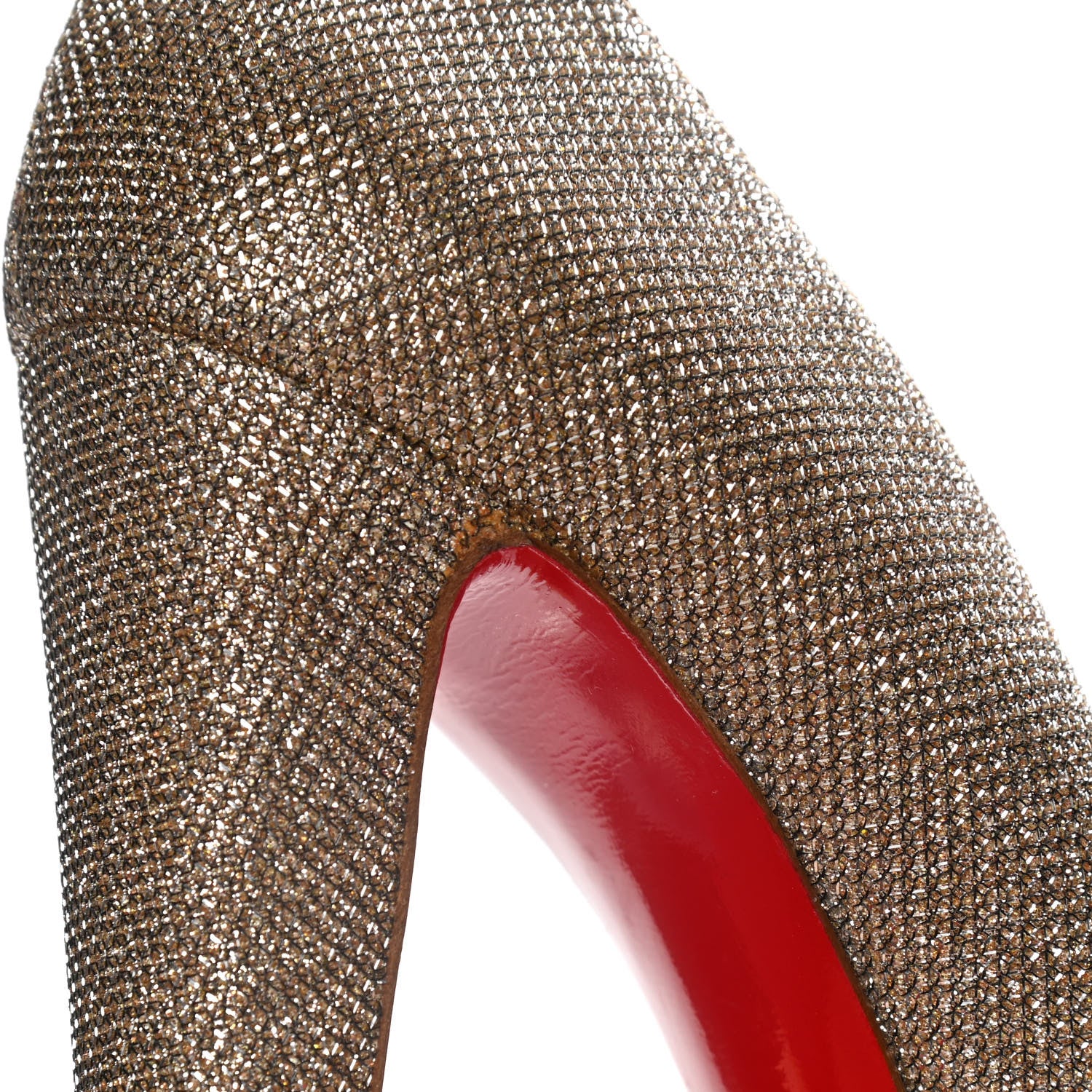 Christian Louboutin Glitter Fabric Altareva 160 Pumps 41 Gold 14 of 15