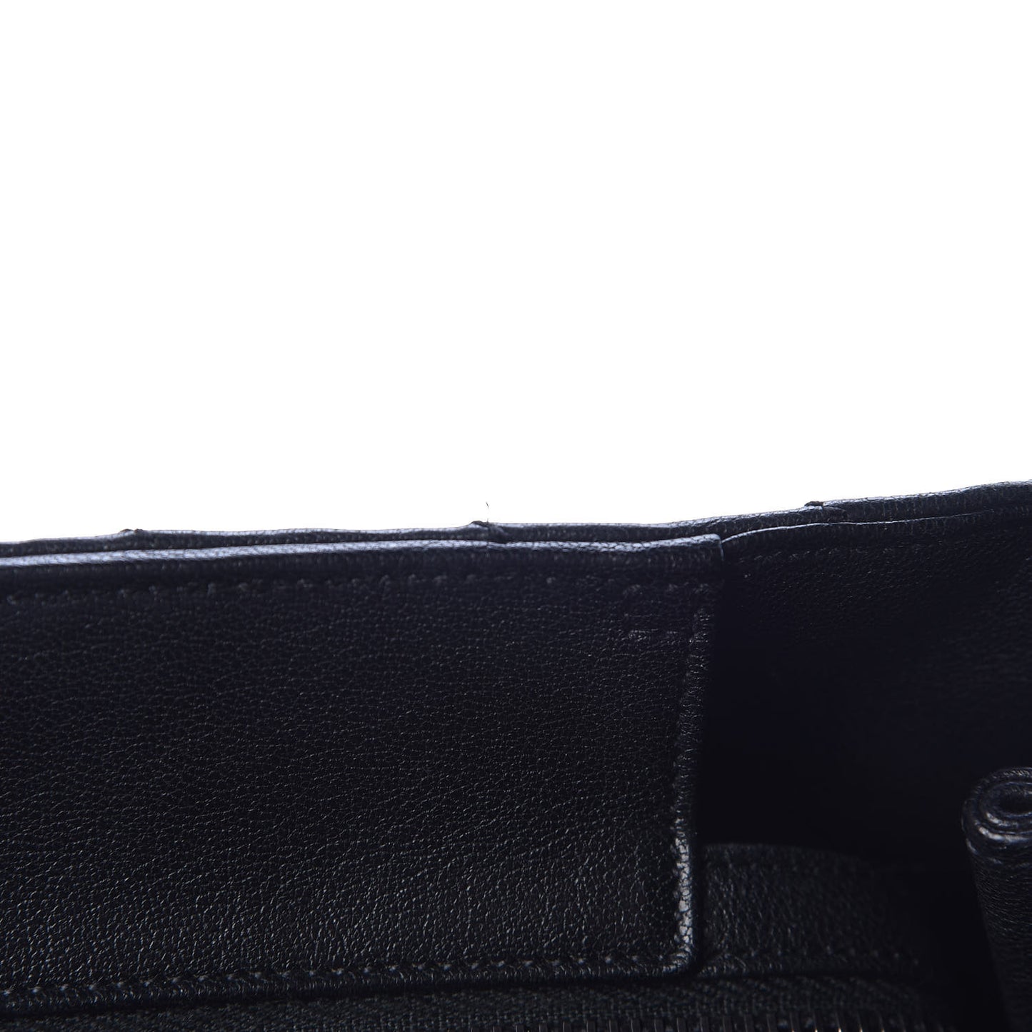 Sheepskin Matelasse Chevron Large Monogram Shopping Bag Black