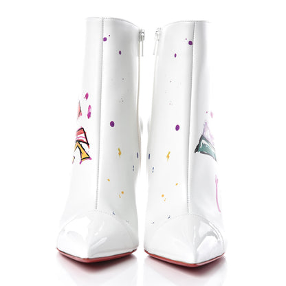 Christian Louboutin Calfskin In Love 100 Booties 40 White 2 of 9